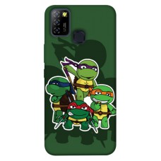 TPU чохол Demsky Green turtles для Infinix Hot 10 Lite