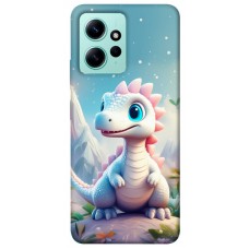 TPU чехол Demsky Білий дракоша для Xiaomi Redmi Note 12 4G