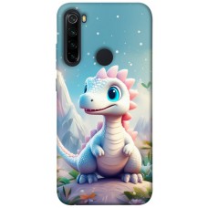 TPU чехол Demsky Білий дракоша для Xiaomi Redmi Note 8