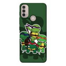 TPU чехол Demsky Green turtles для Motorola Moto E40