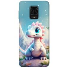 TPU чохол Demsky Білий дракоша для Xiaomi Redmi Note 9s / Note 9 Pro / Note 9 Pro Max