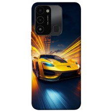 TPU чохол Demsky Yellow Porsche для TECNO Spark 8C