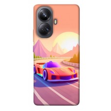 TPU чохол Demsky Машинка на заході сонця для Realme 10 Pro+