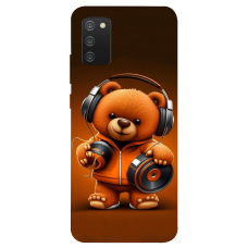 TPU чохол Demsky ведмежа меломан 2 (bear listening music) для Samsung Galaxy A02s