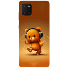 TPU чохол Demsky ведмежа меломан 3 (bear listening music) для Samsung Galaxy Note 10 Lite (A81)
