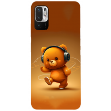 TPU чохол Demsky ведмежа меломан 3 (bear listening music) для Xiaomi Redmi Note 10 5G