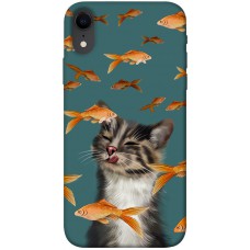 TPU чохол Demsky Cat with fish для Apple iPhone XR (6.1")