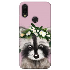 TPU чохол Demsky Raccoon in flowers для Xiaomi Redmi 7