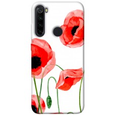 TPU чехол Demsky Акварельные маки для Xiaomi Redmi Note 8