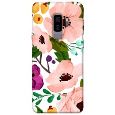 TPU чохол Demsky Акварельные цветы для Samsung Galaxy S9+