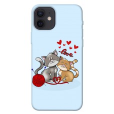 TPU чохол Demsky Два кота Love для Apple iPhone 12 (6.1")