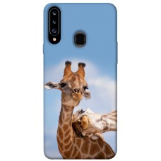 TPU чохол Demsky Милые жирафы для Samsung Galaxy A20s