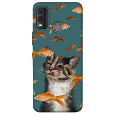 TPU чохол Demsky Cat with fish для Nokia G11 Plus