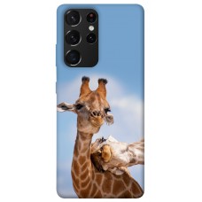 TPU чохол Demsky Милые жирафы для Samsung Galaxy S21 Ultra