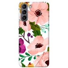 TPU чохол Demsky Акварельные цветы для Samsung Galaxy S21