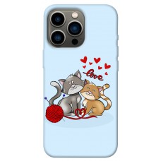 TPU чохол Demsky Два кота Love для Apple iPhone 13 Pro (6.1")