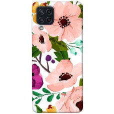 TPU чохол Demsky Акварельные цветы для Samsung Galaxy M22