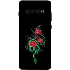 TPU чохол Demsky Snake in flowers для Samsung Galaxy S10+