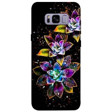 TPU чохол Demsky Flowers on black для Samsung G955 Galaxy S8 Plus
