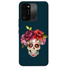 TPU чохол Demsky Flower skull для TECNO Spark 8C