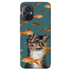 TPU чохол Demsky Cat with fish для Xiaomi Poco M5