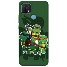 TPU чехол Demsky Green turtles для Oppo A15s / A15