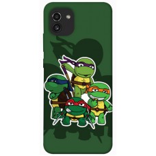 TPU чехол Demsky Green turtles для Samsung Galaxy A03