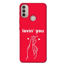 TPU чехол Demsky Loving you для Motorola Moto E40