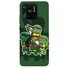 TPU чехол Demsky Green turtles для Xiaomi Redmi 10C