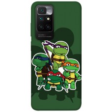 TPU чехол Demsky Green turtles для Xiaomi Redmi 10