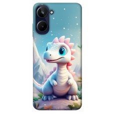 TPU чехол Demsky Білий дракоша для Realme 10 4G