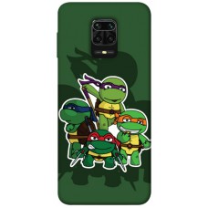 TPU чехол Demsky Green turtles для Xiaomi Redmi Note 9s / Note 9 Pro / Note 9 Pro Max