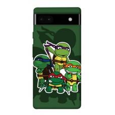 TPU чехол Demsky Green turtles для Google Pixel 6a