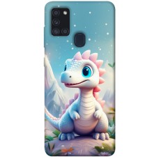 TPU чохол Demsky Білий дракоша для Samsung Galaxy A21s