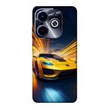 TPU чохол Demsky Yellow Porsche для Infinix Hot 40i