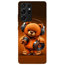 TPU чехол Demsky ведмежа меломан 2 (bear listening music) для Samsung Galaxy S21 Ultra