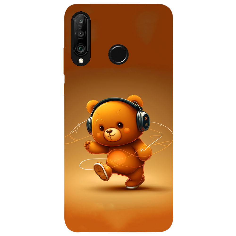 TPU чехол Demsky ведмежа меломан 3 (bear listening music) для Huawei P30 lite