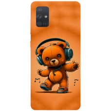TPU чохол Demsky ведмежа меломан (bear listening music) для Samsung Galaxy A71