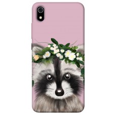 TPU чохол Demsky Raccoon in flowers для Xiaomi Redmi 7A