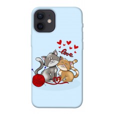 TPU чохол Demsky Два кота Love для Apple iPhone 12 mini (5.4")