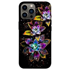 TPU чехол Demsky Flowers on black для Apple iPhone 12 Pro Max (6.7")