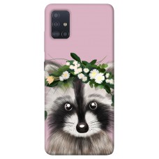 TPU чохол Demsky Raccoon in flowers для Samsung Galaxy M51