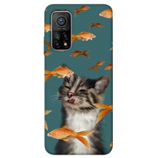 TPU чохол Demsky Cat with fish для Xiaomi Mi 10T