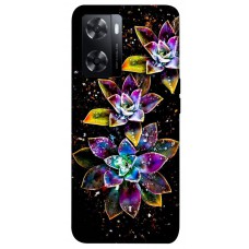 TPU чохол Demsky Flowers on black для Oppo A57s