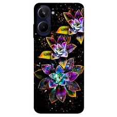 TPU чехол Demsky Flowers on black для Realme 10 4G