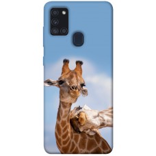 TPU чохол Demsky Милые жирафы для Samsung Galaxy A21s