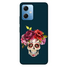 TPU чехол Demsky Flower skull для Xiaomi Poco X5 5G