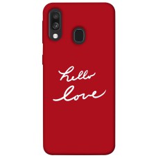 TPU чехол Demsky Hello love для Samsung Galaxy A40 (A405F)