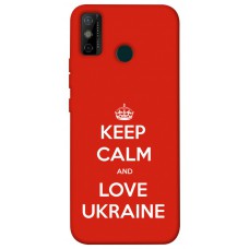 Термополіуретановий (TPU) чохол Keep calm and love Ukraine для TECNO Spark 6 Go