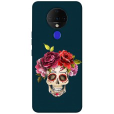 TPU чохол Demsky Flower skull для TECNO Spark 6